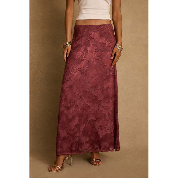 12th Tribe Dresses & Skirts - 12th Tribe Waverly Mulberry Maxi Skirt Size LL